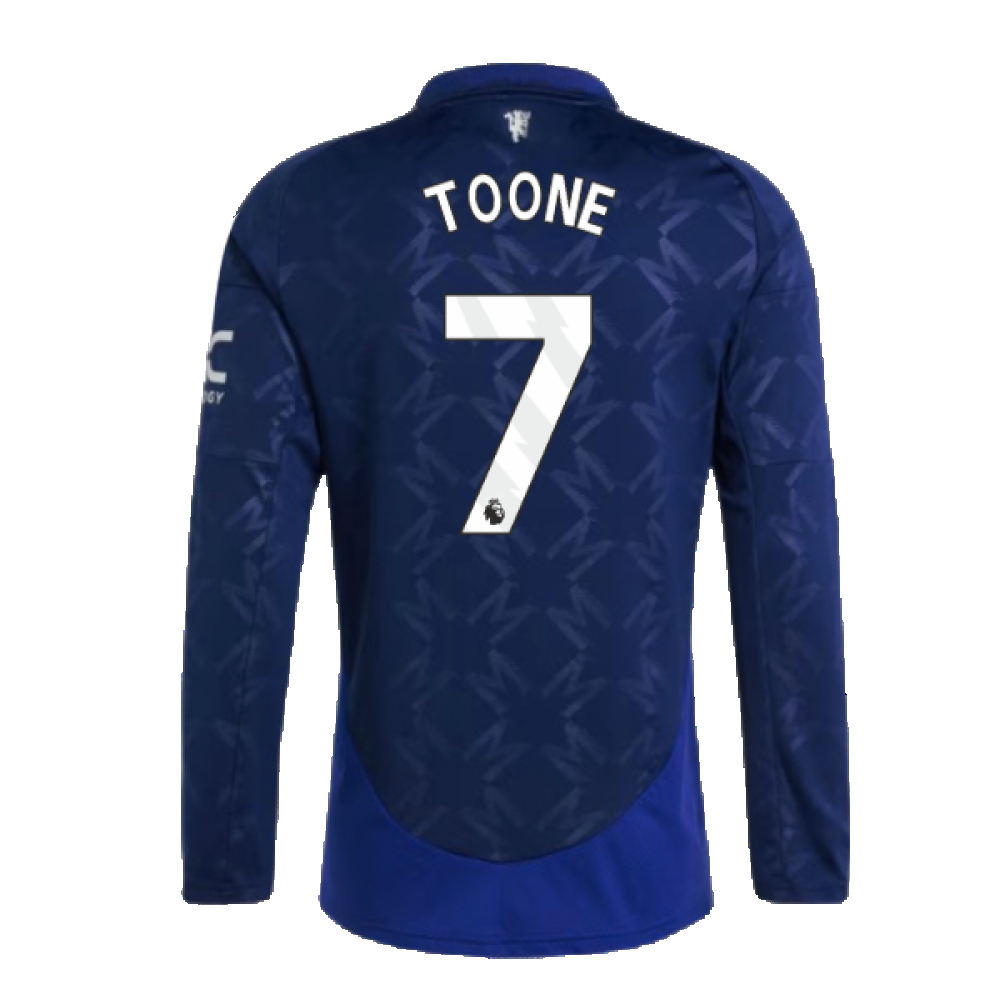 2024-2025 Man Utd Long Sleeve Away Shirt (Toone 7)