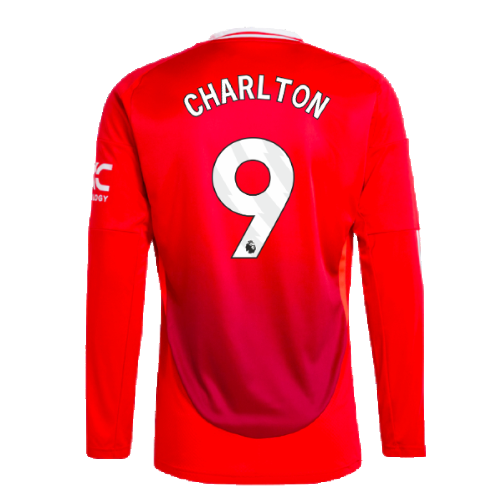 2024-2025 Man Utd Long Sleeve Home Shirt (Charlton 9)