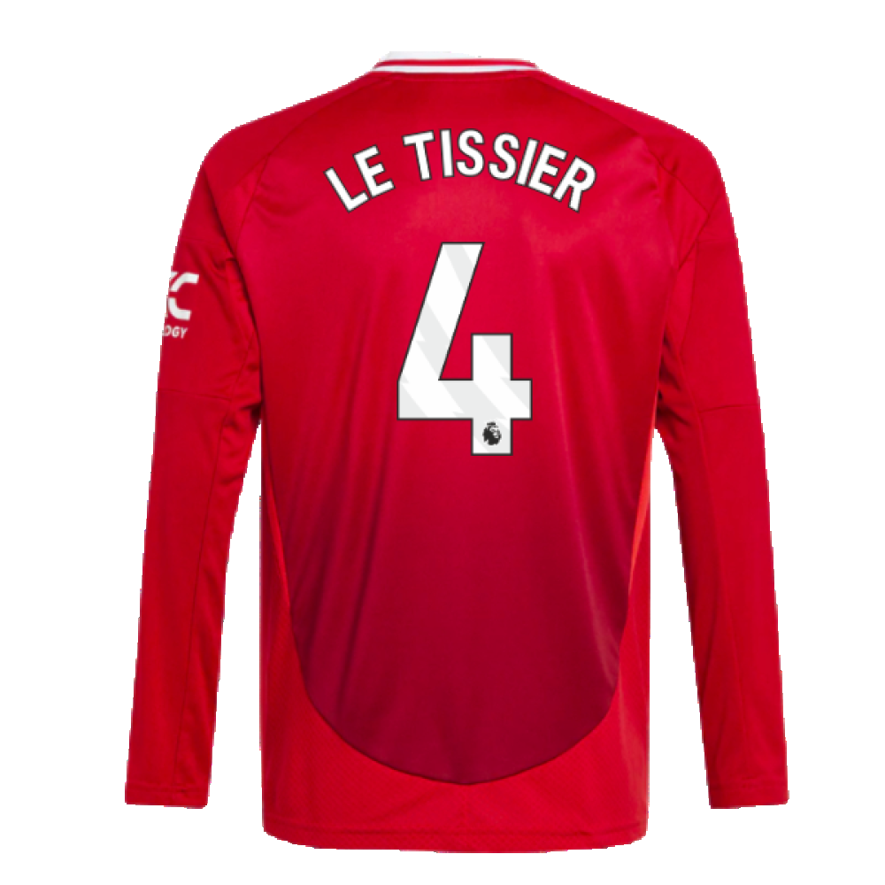 2024-2025 Man Utd Long Sleeve Home Shirt (Kids) (Le Tissier 4)