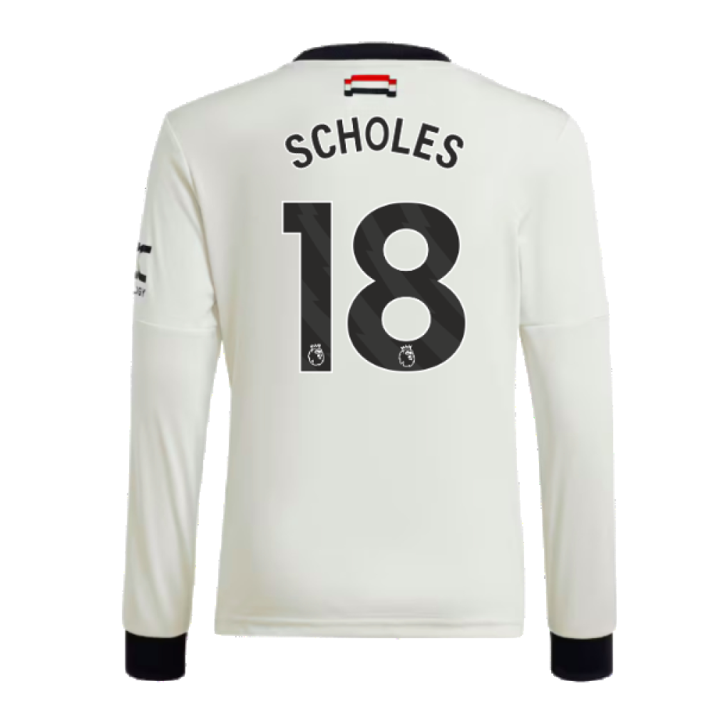 2024-2025 Man Utd Long Sleeve Third Shirt (Kids) (Scholes 18)