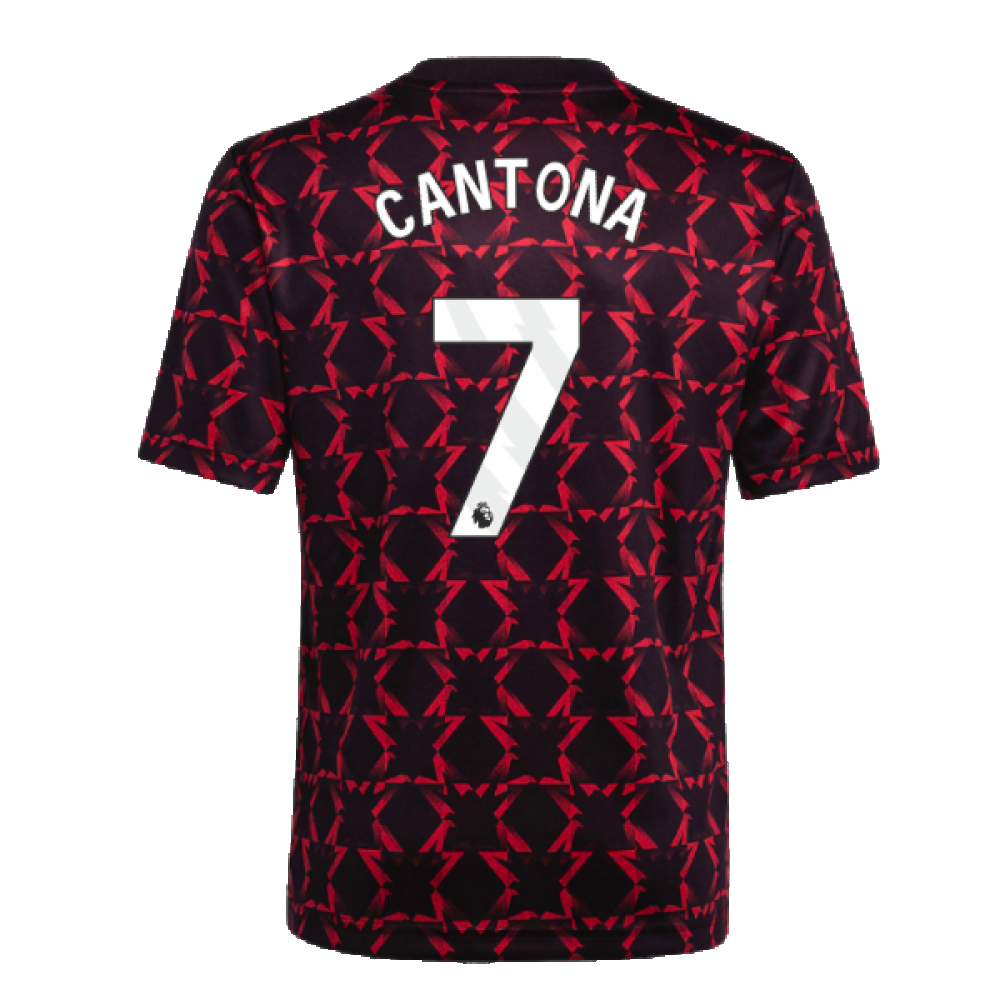 2024-2025 Man Utd Pre-Match Shirt (Black) - Kids (Cantona 7)