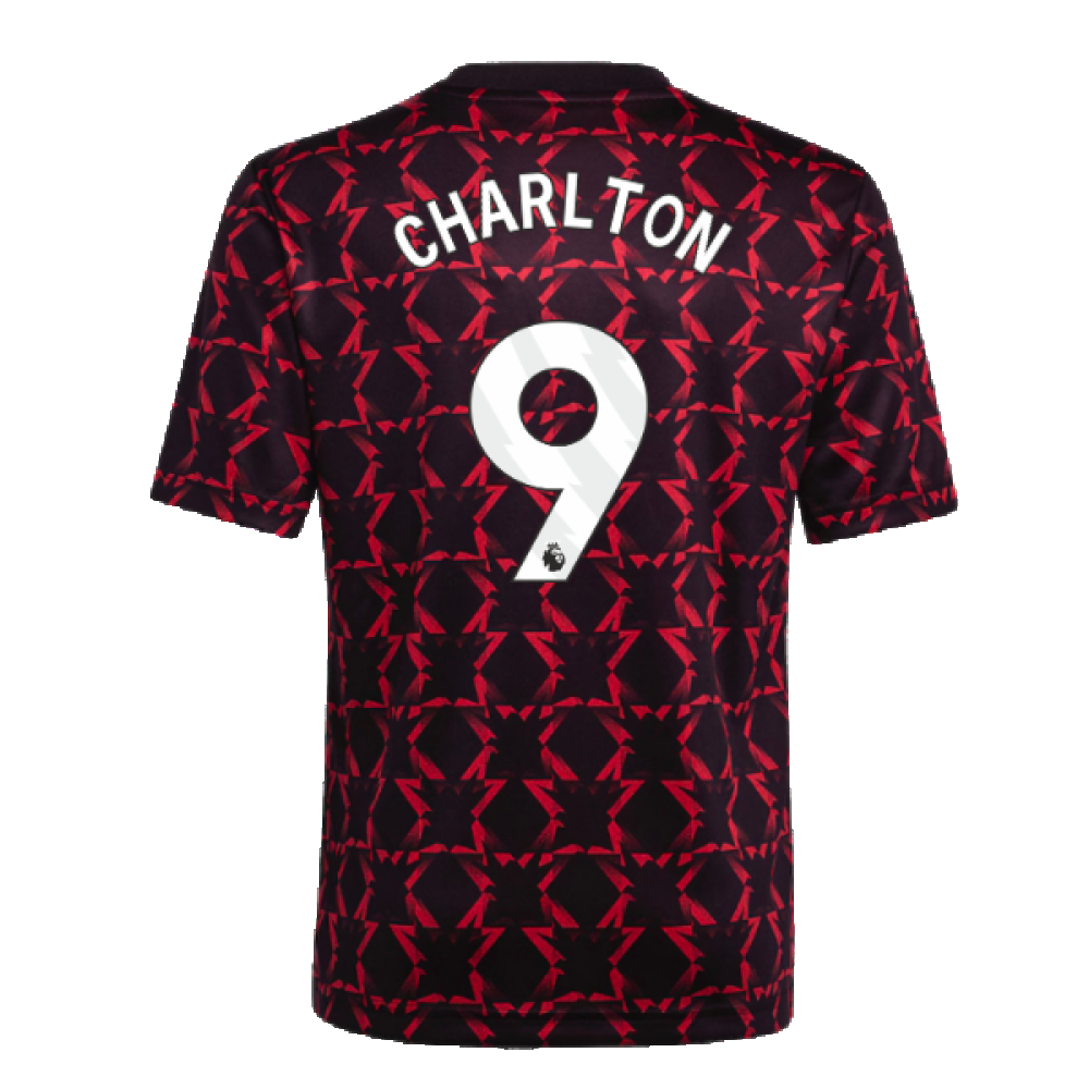 2024-2025 Man Utd Pre-Match Shirt (Black) - Kids (Charlton 9)