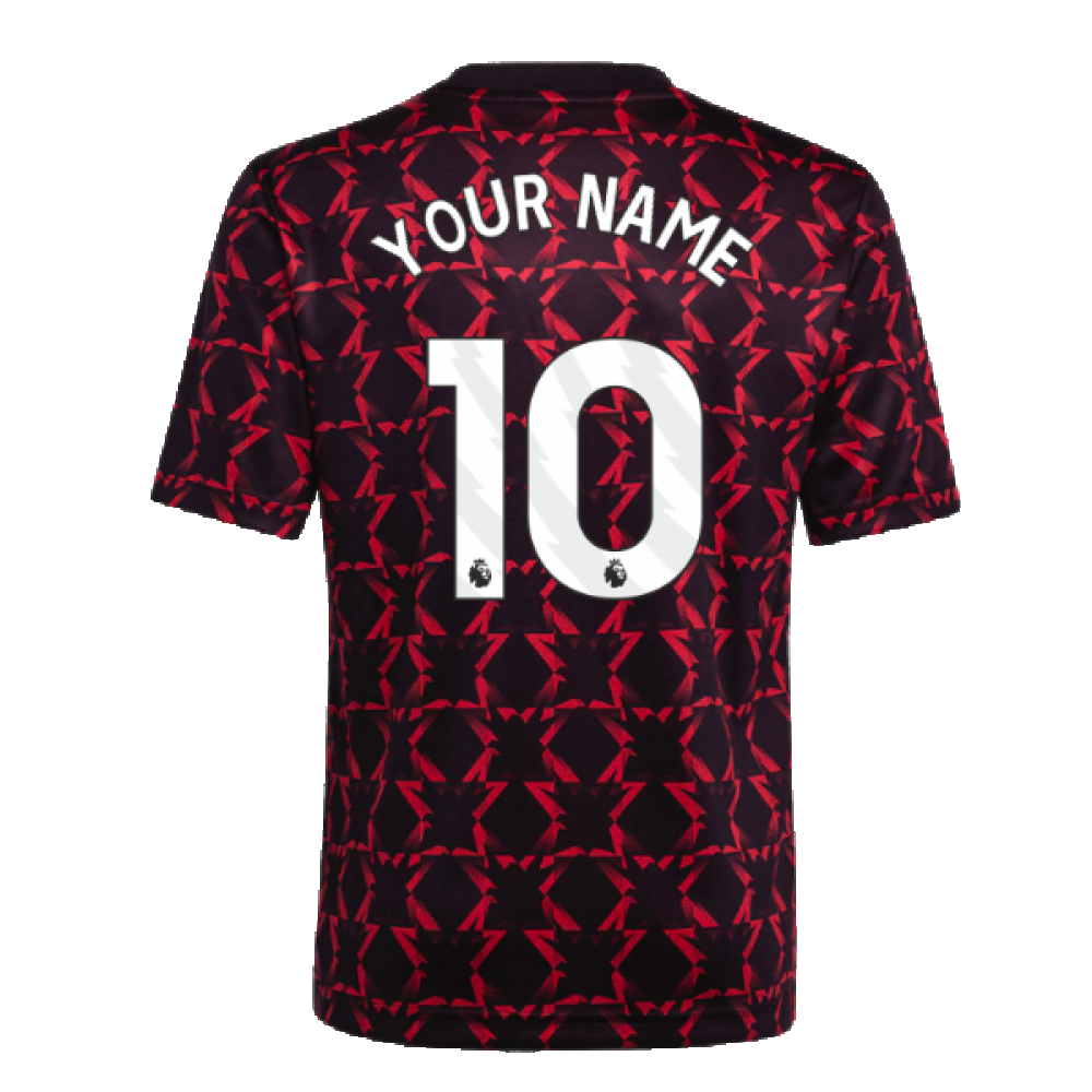 2024-2025 Man Utd Pre-Match Shirt (Black) - Kids (Your Name)