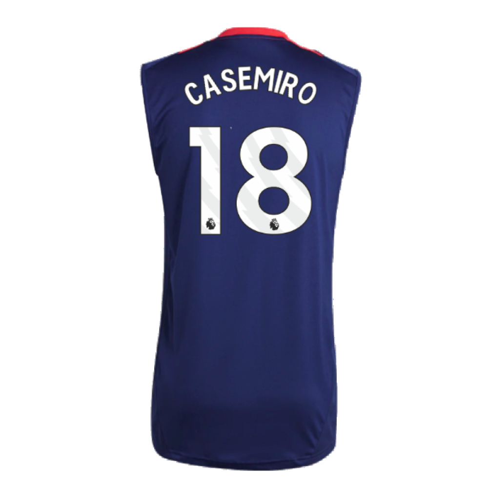 2024-2025 Man Utd Sleeveless Jersey (Night Indigo) (Casemiro 18)