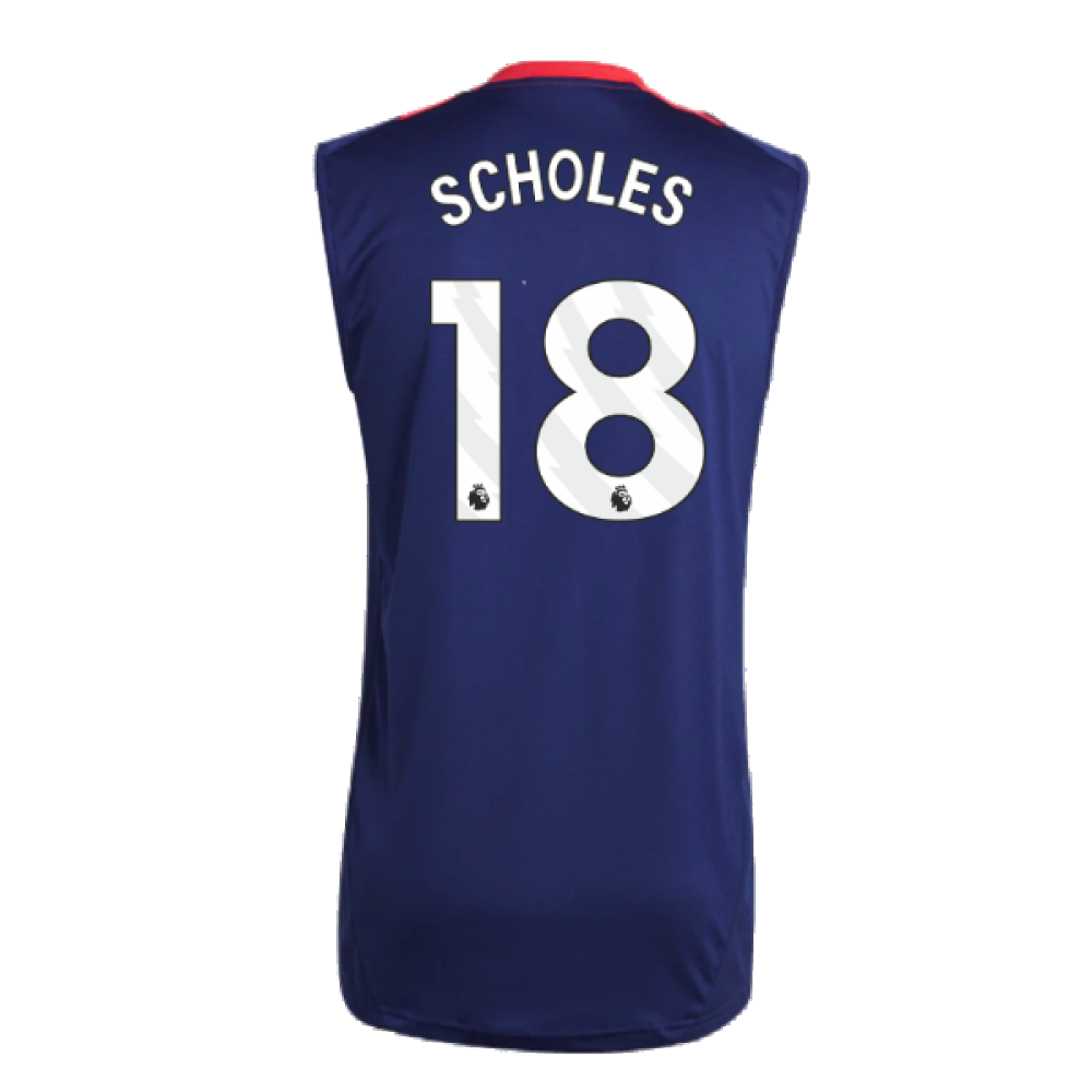 2024-2025 Man Utd Sleeveless Jersey (Night Indigo) (Scholes 18)