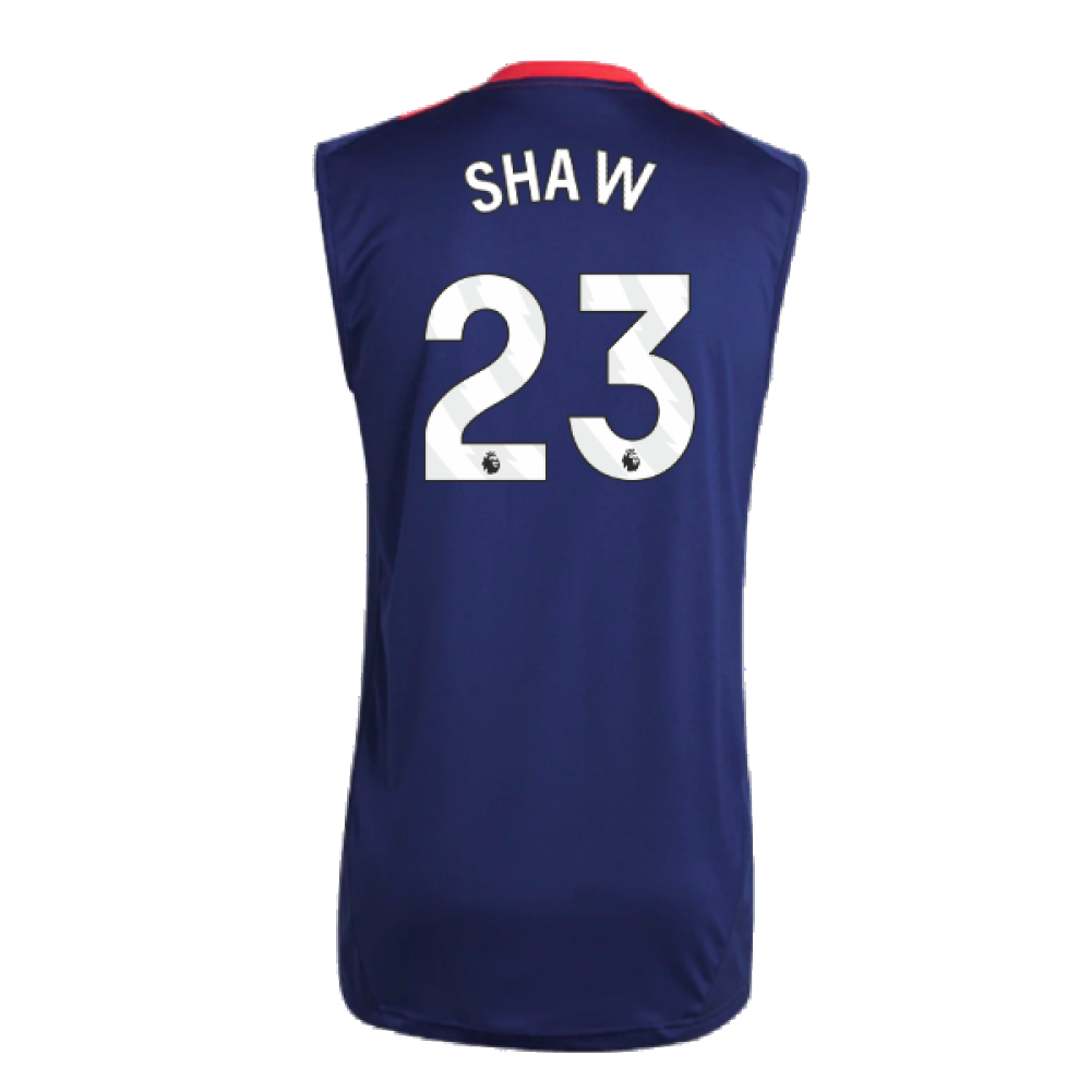 2024-2025 Man Utd Sleeveless Jersey (Night Indigo) (Shaw 23)