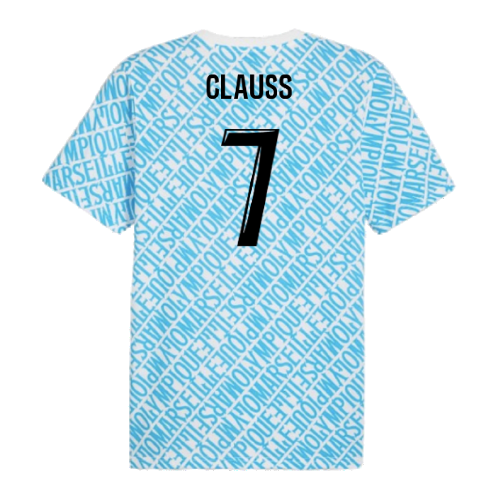 2024-2025 Marseille ftblCulture Tee AOP (Blue) (Clauss 7)