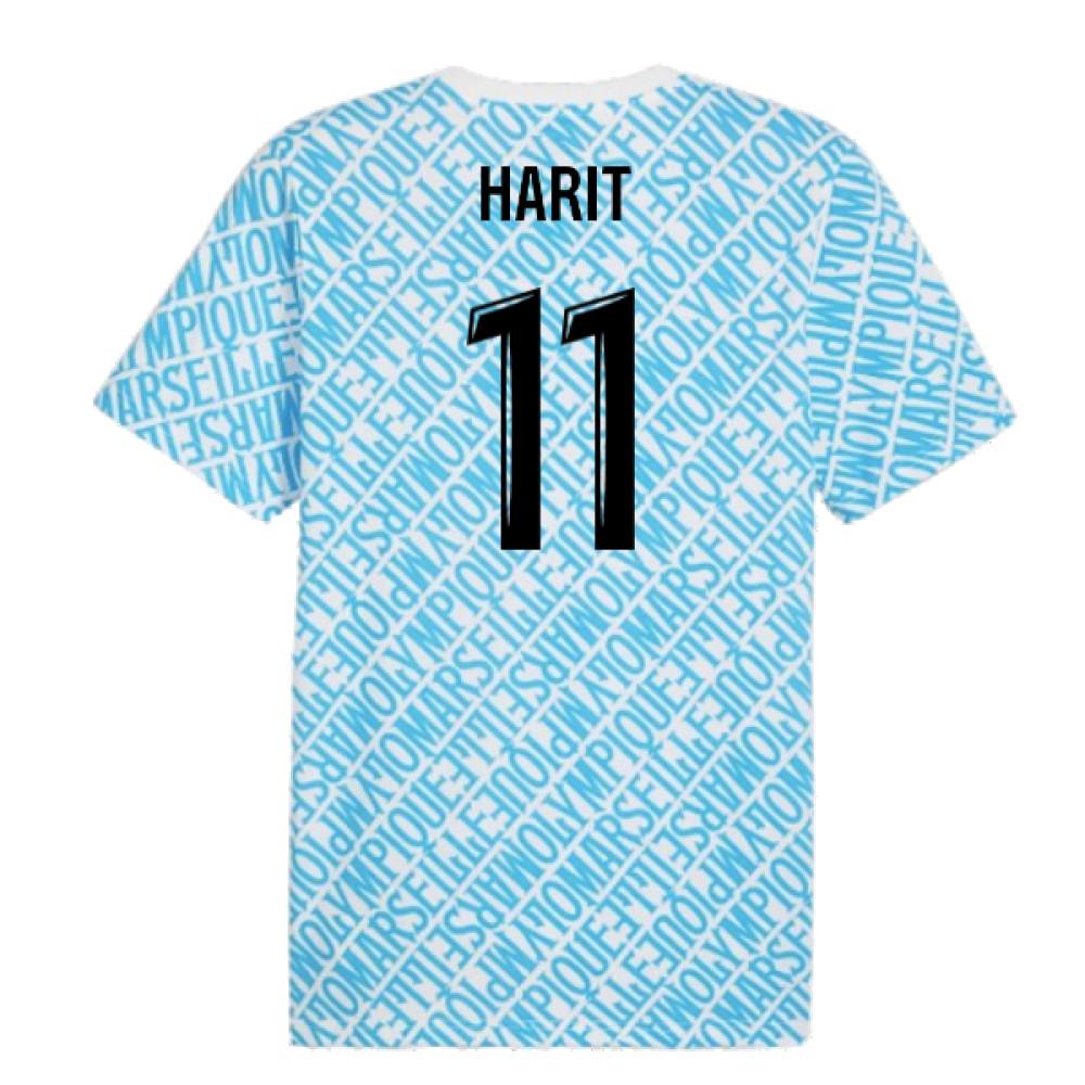 2024-2025 Marseille ftblCulture Tee AOP (Blue) (Harit 11)