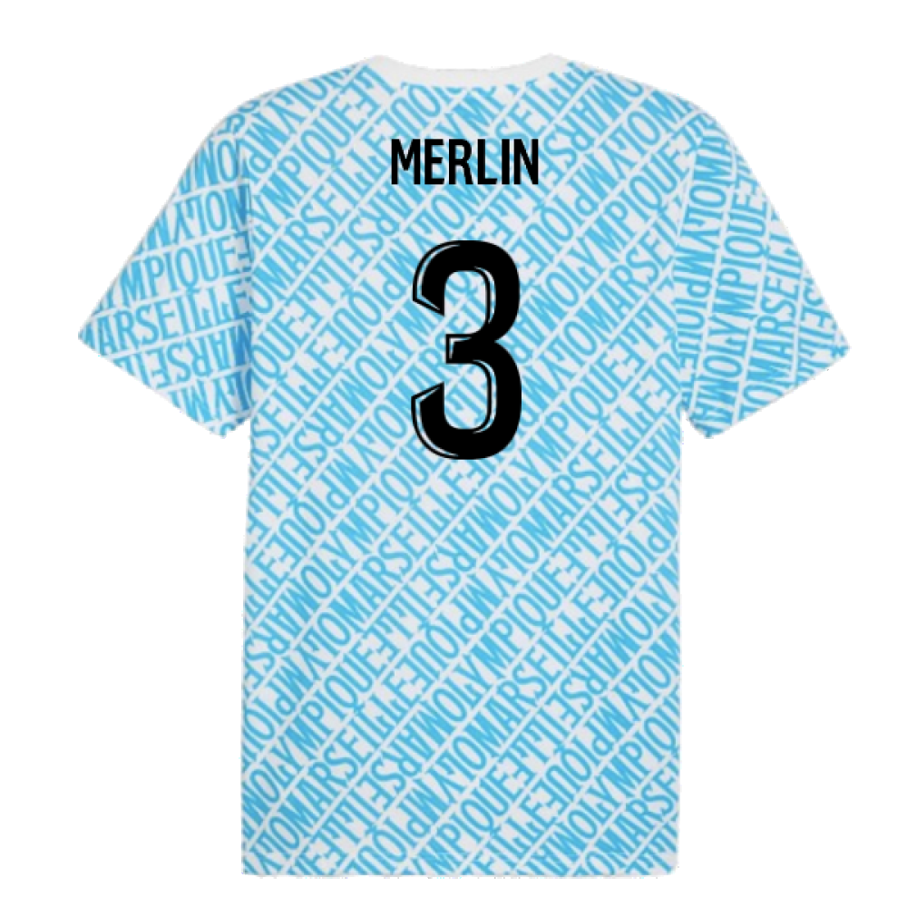 2024-2025 Marseille ftblCulture Tee AOP (Blue) (Merlin 3)