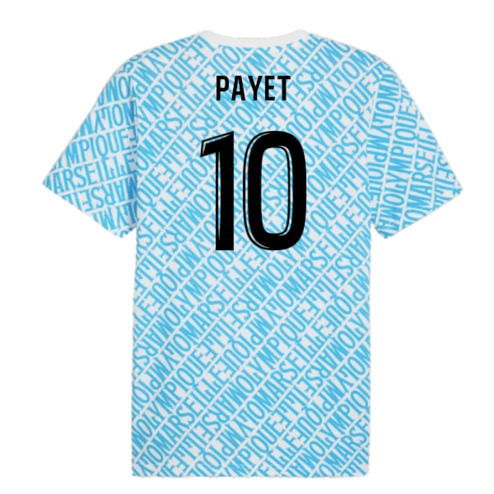 2024-2025 Marseille ftblCulture Tee AOP (Blue) (Payet 10)