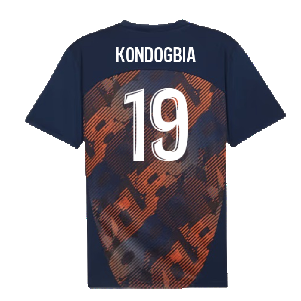 2024-2025 Marseille Pre-Match Shirt (Club Navy) (Kondogbia 19)