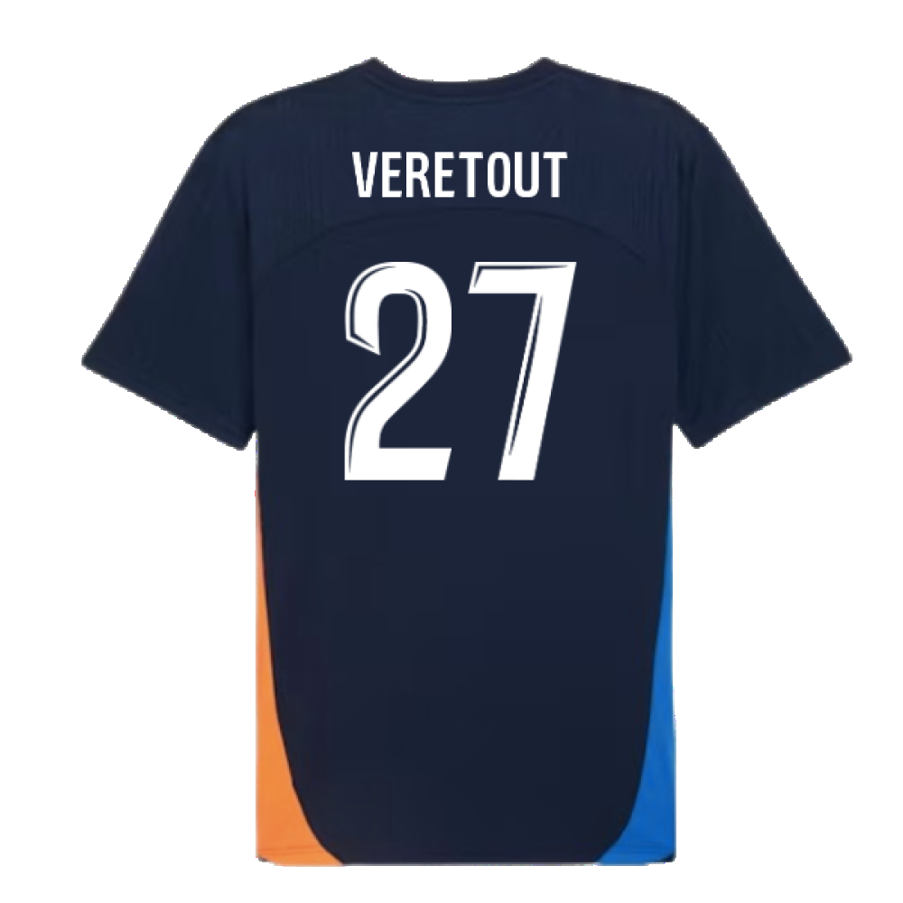 2024-2025 Marseille Training Shirt (Club Navy) (Veretout 27)