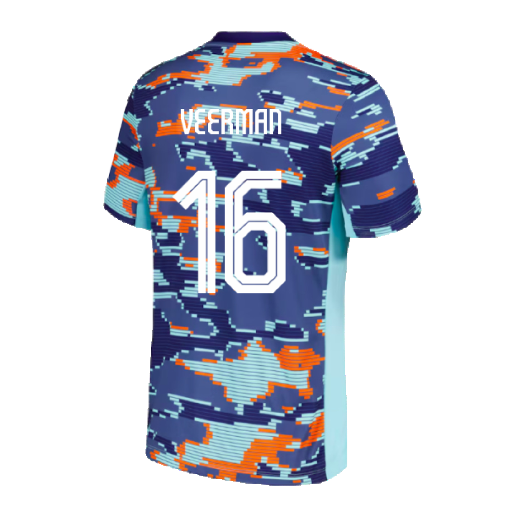 2024-2025 Netherlands Academy Pro Pre-Match Shirt (Blue) (Veerman 16)