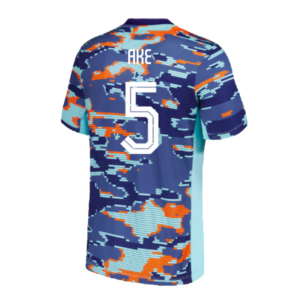 2024-2025 Netherlands Pre-Match Training Shirt (Blue) - Kids (Ake 5)