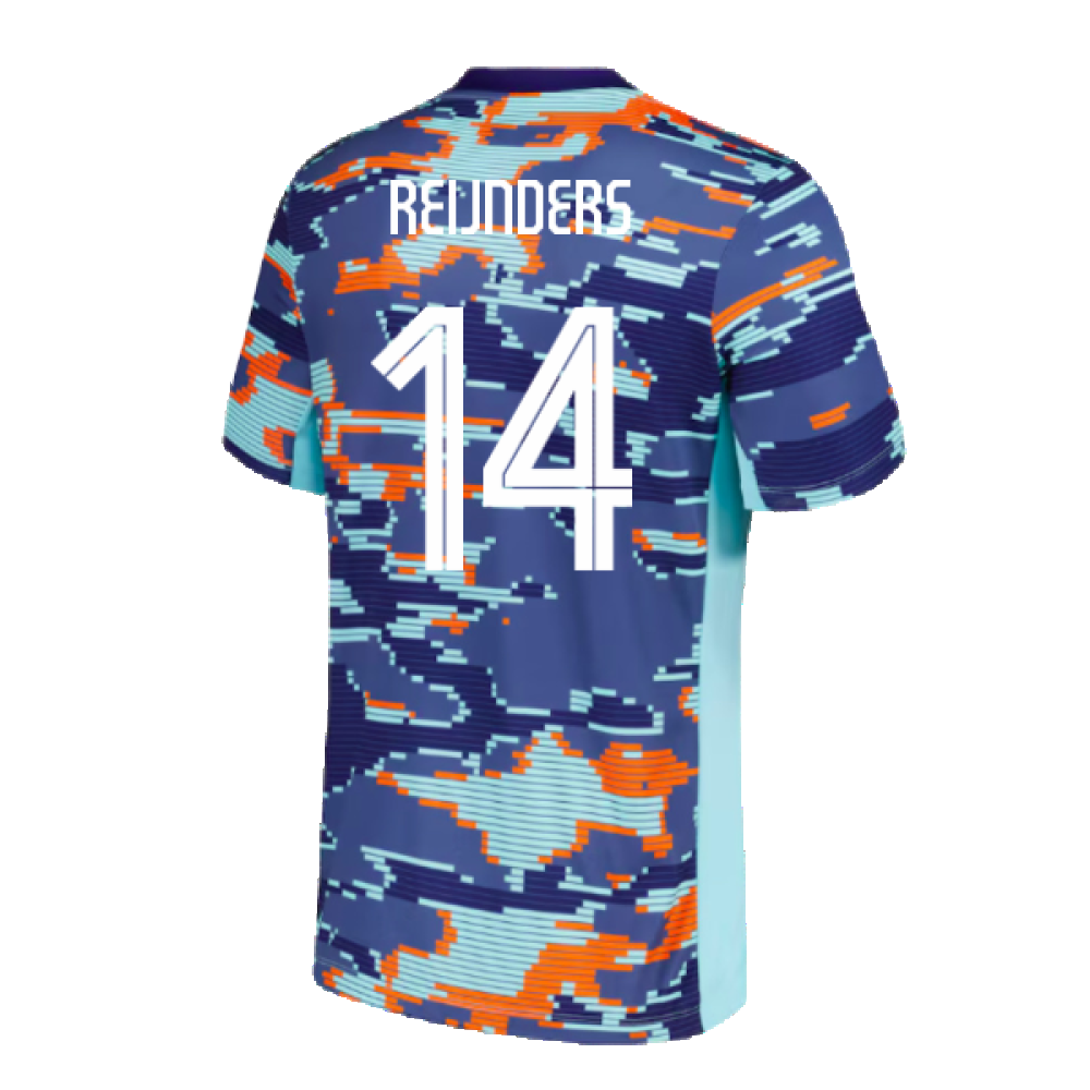 2024-2025 Netherlands Pre-Match Training Shirt (Blue) - Kids (Reijnders 14)