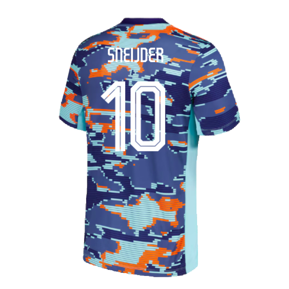 2024-2025 Netherlands Pre-Match Training Shirt (Blue) - Kids (Sneijder 10)