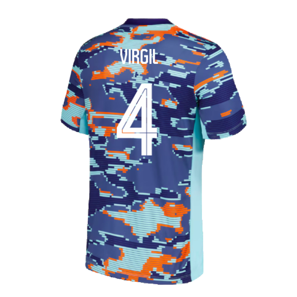 2024-2025 Netherlands Pre-Match Training Shirt (Blue) - Kids (Virgil 4)