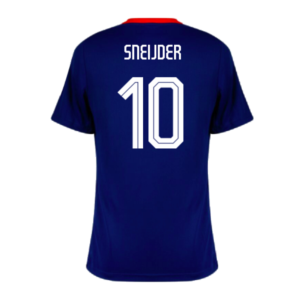 2024-2025 Netherlands Strike Dri-Fit Training Shirt (Royal) (Sneijder 10)