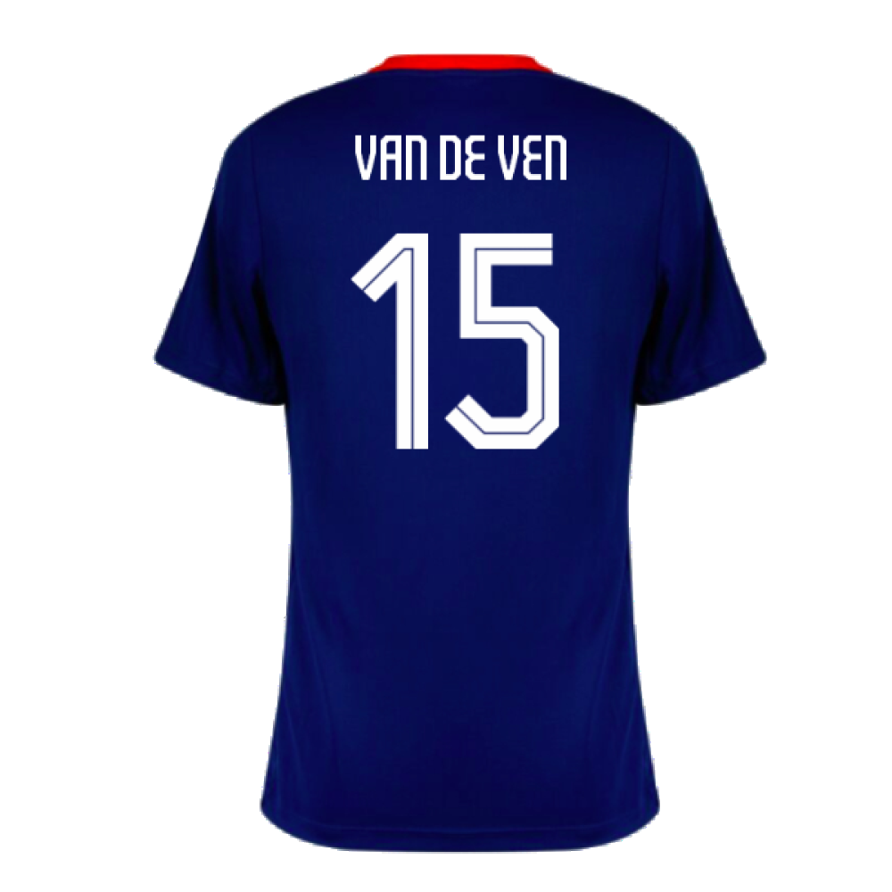 2024-2025 Netherlands Strike Dri-Fit Training Shirt (Royal) (Van De Ven 15)