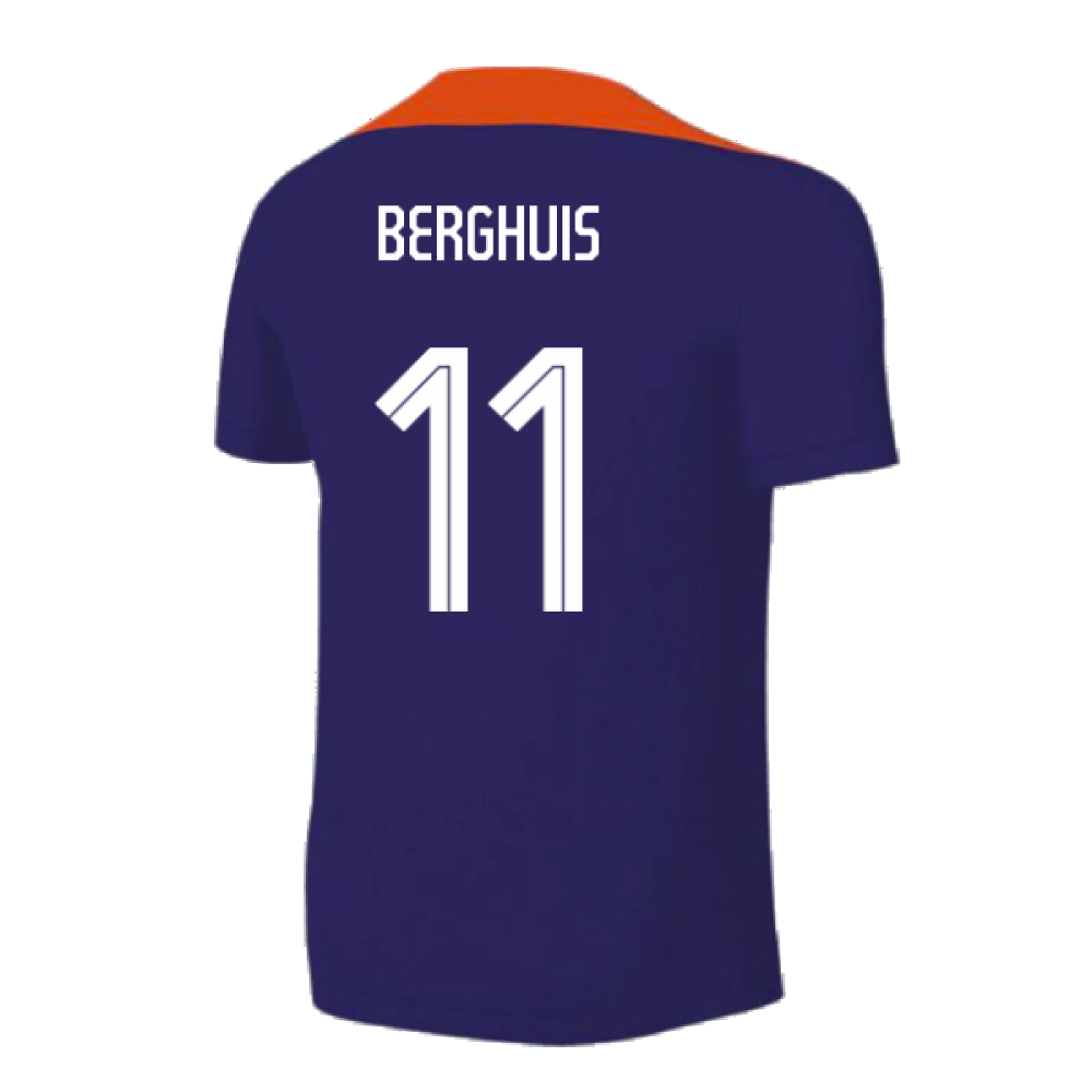 2024-2025 Netherlands Strike Training Shirt (Blue) - Kids (Berghuis 11)