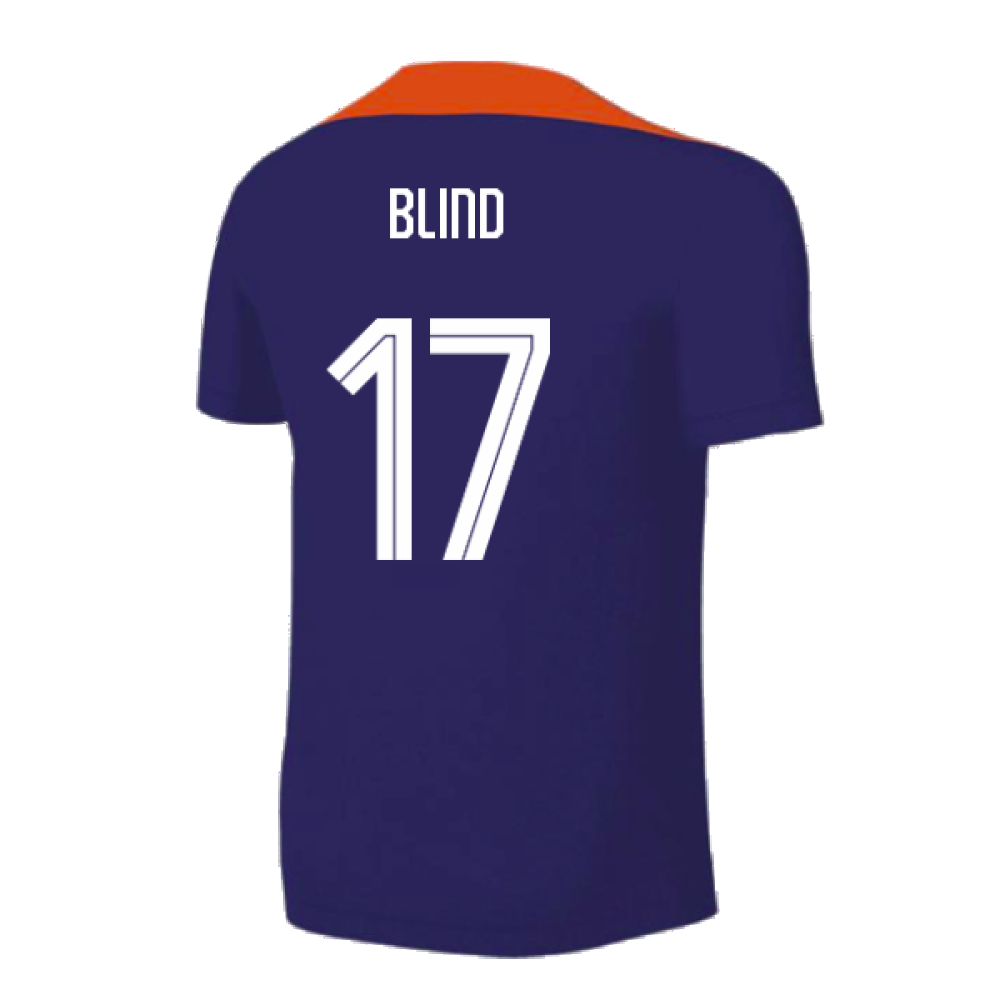 2024-2025 Netherlands Strike Training Shirt (Blue) - Kids (Blind 17)