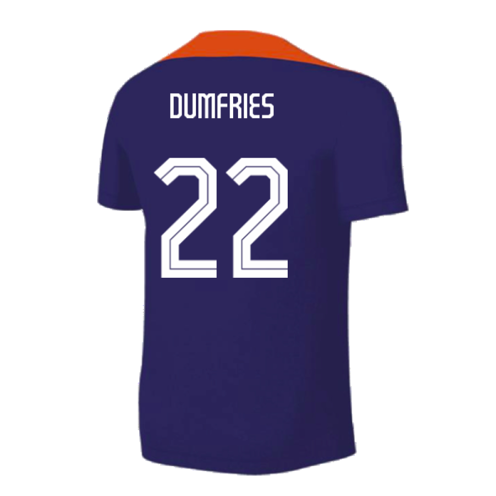 2024-2025 Netherlands Strike Training Shirt (Blue) - Kids (Dumfries 22)