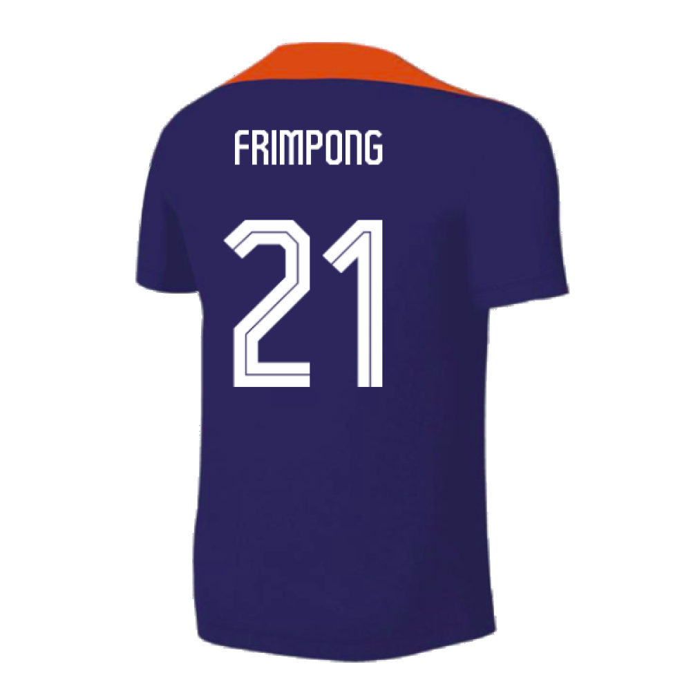 2024-2025 Netherlands Strike Training Shirt (Blue) - Kids (Frimpong 12)