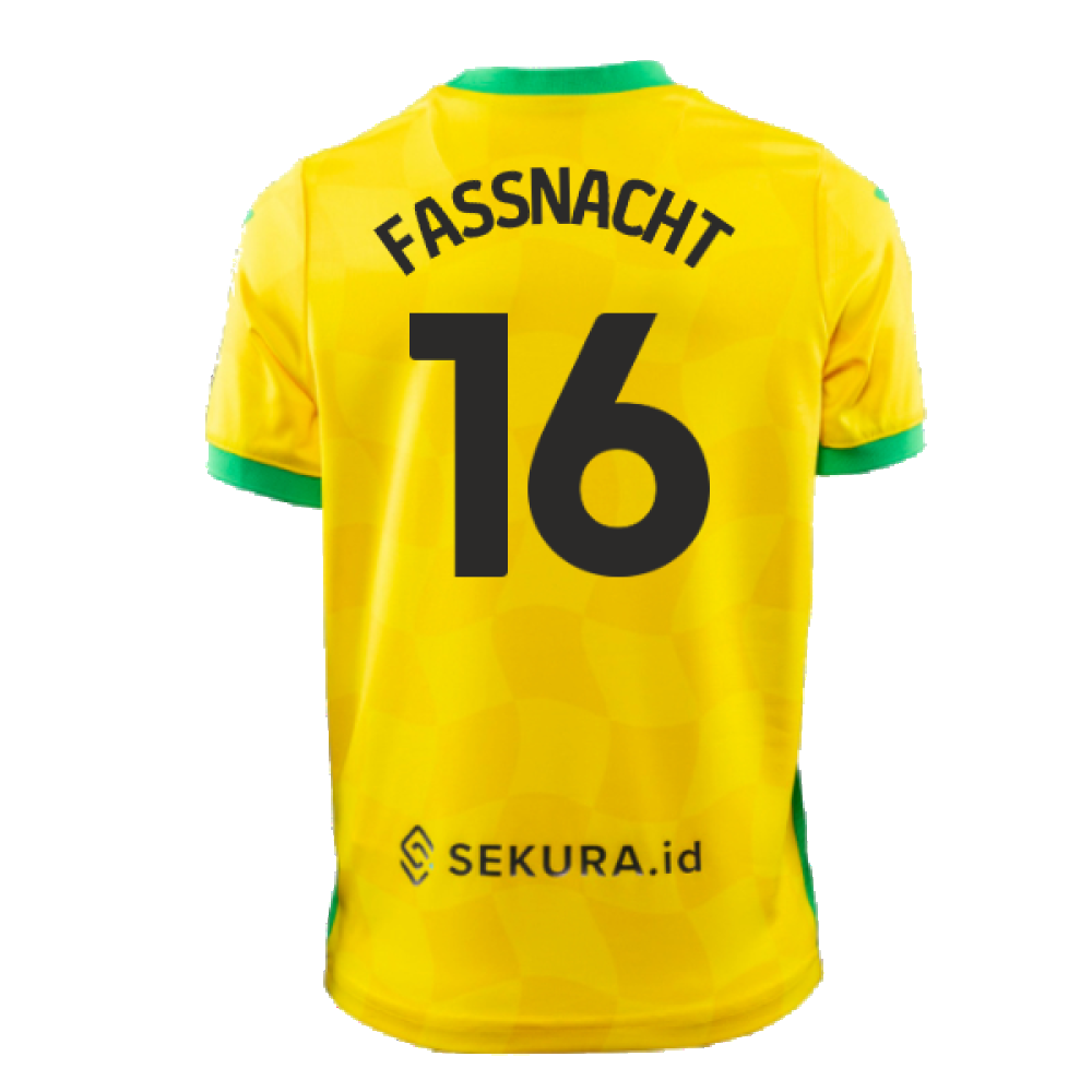 2024-2025 Norwich Home Shirt (Kids) (Fassnacht 16)