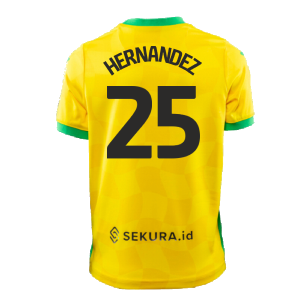 2024-2025 Norwich Home Shirt (Kids) (Hernandez 25)