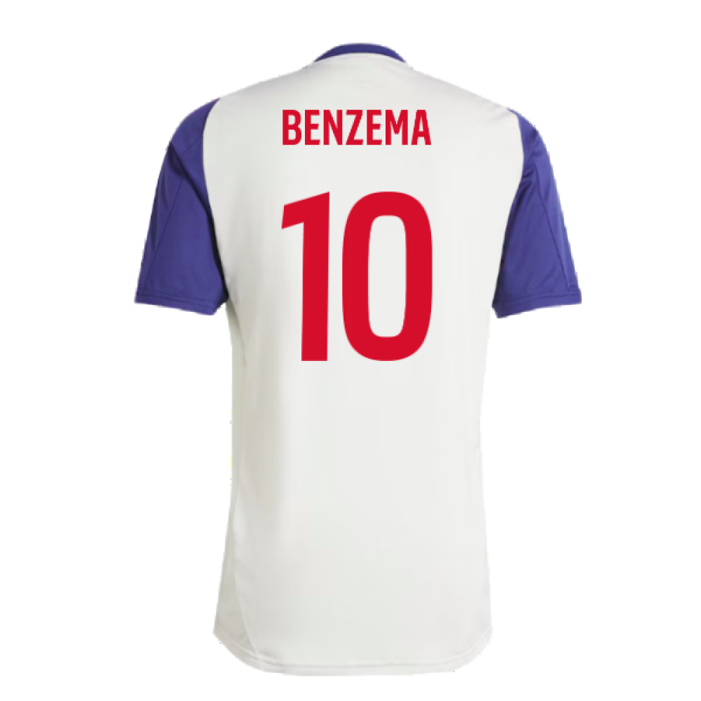 2024-2025 Olympique Lyon Training Jersey (White Tint) (Benzema 10)