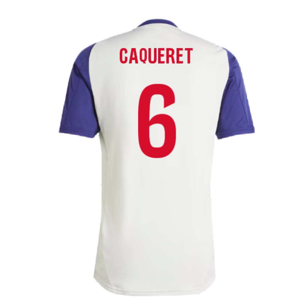 2024-2025 Olympique Lyon Training Jersey (White Tint) (Caqueret 6)