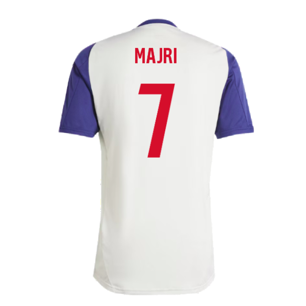 2024-2025 Olympique Lyon Training Jersey (White Tint) (Majri 7)