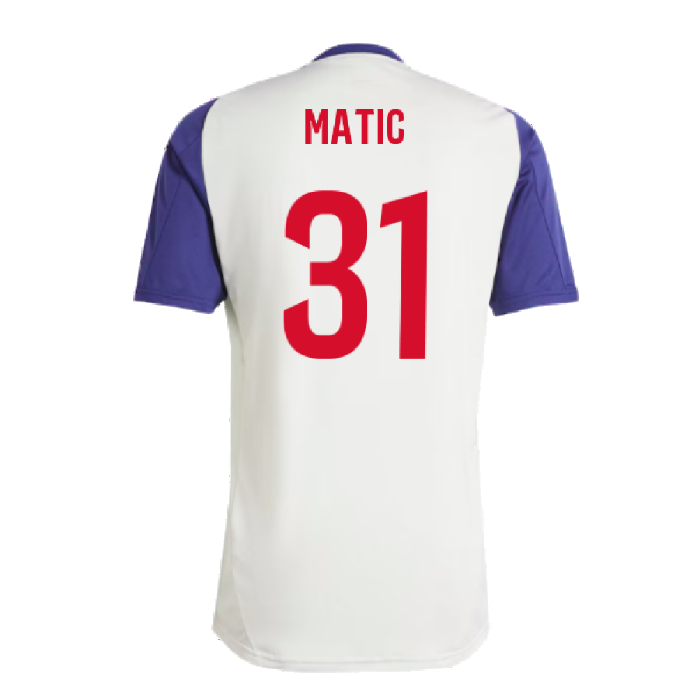 2024-2025 Olympique Lyon Training Jersey (White Tint) (Matic 31)