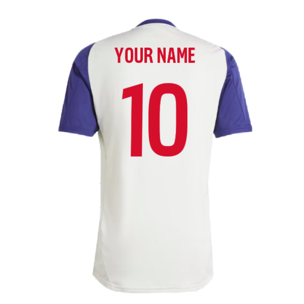 2024-2025 Olympique Lyon Training Jersey (White Tint) (Your Name)