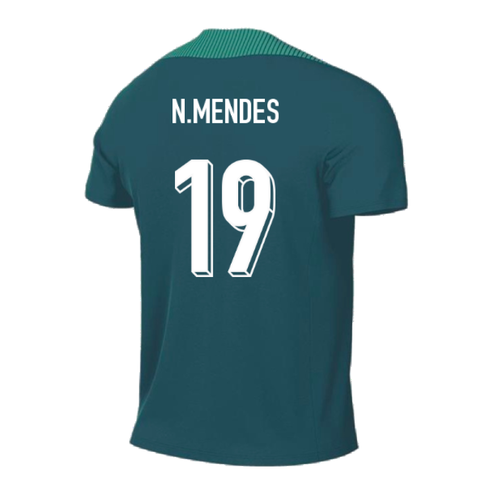 2024-2025 Portugal Dri-FIT Pre-Match Shirt (Green) (N.Mendes 19)