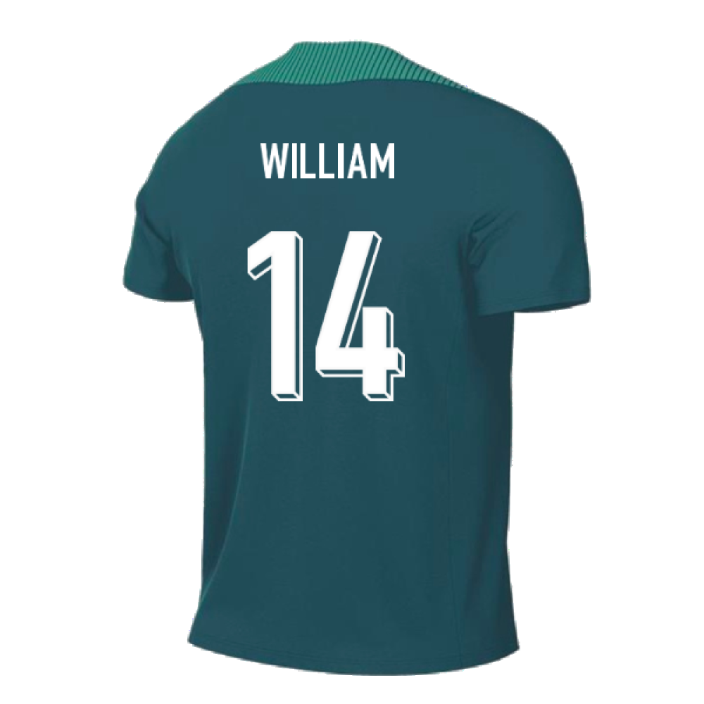 2024-2025 Portugal Dri-FIT Pre-Match Shirt (Green) (William 14)
