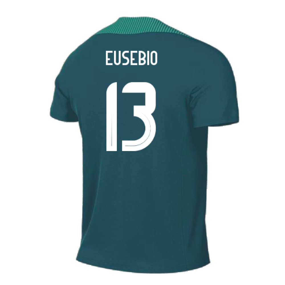 2024-2025 Portugal Dri-FIT Strike Training Shirt (Green) - Kids (Eusebio 13)