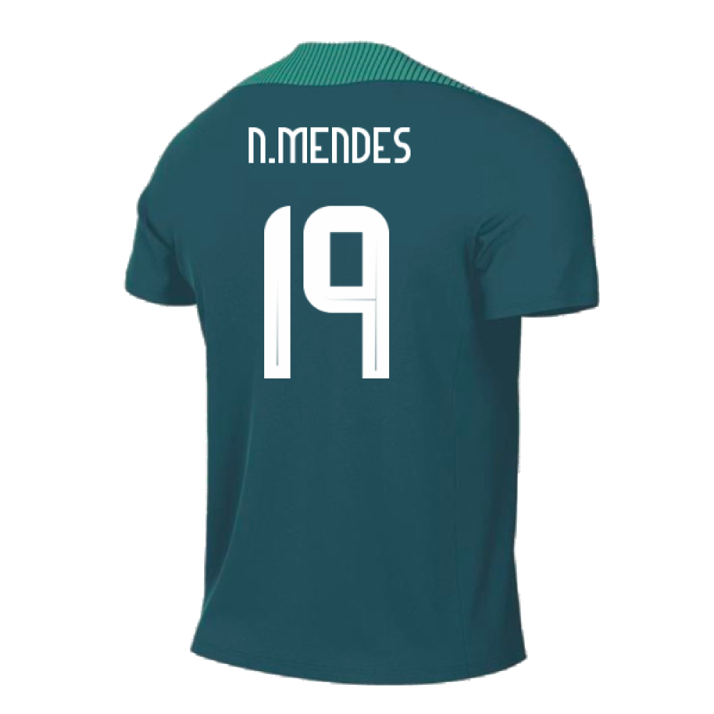 2024-2025 Portugal Dri-FIT Strike Training Shirt (Green) - Kids (N.Mendes 19)