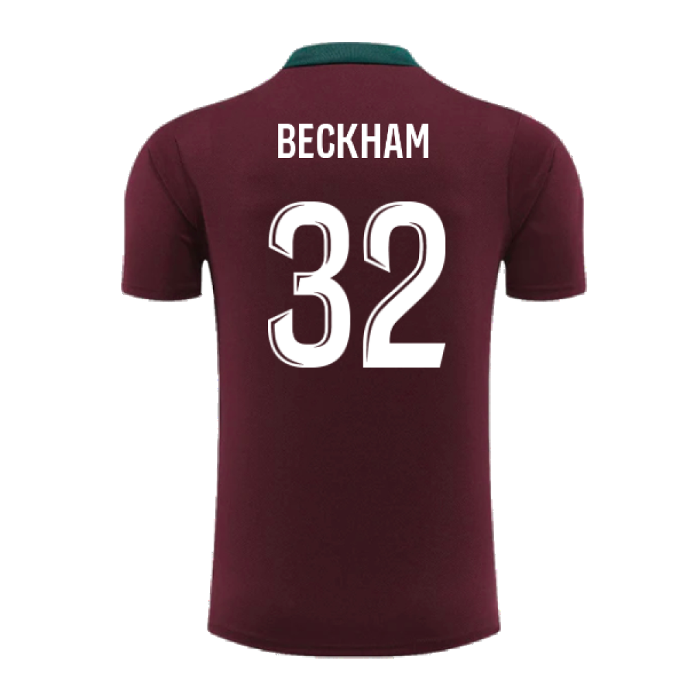 2024-2025 PSG Dri-FIT Strike Training Shirt (Bordeaux) (Beckham 32)