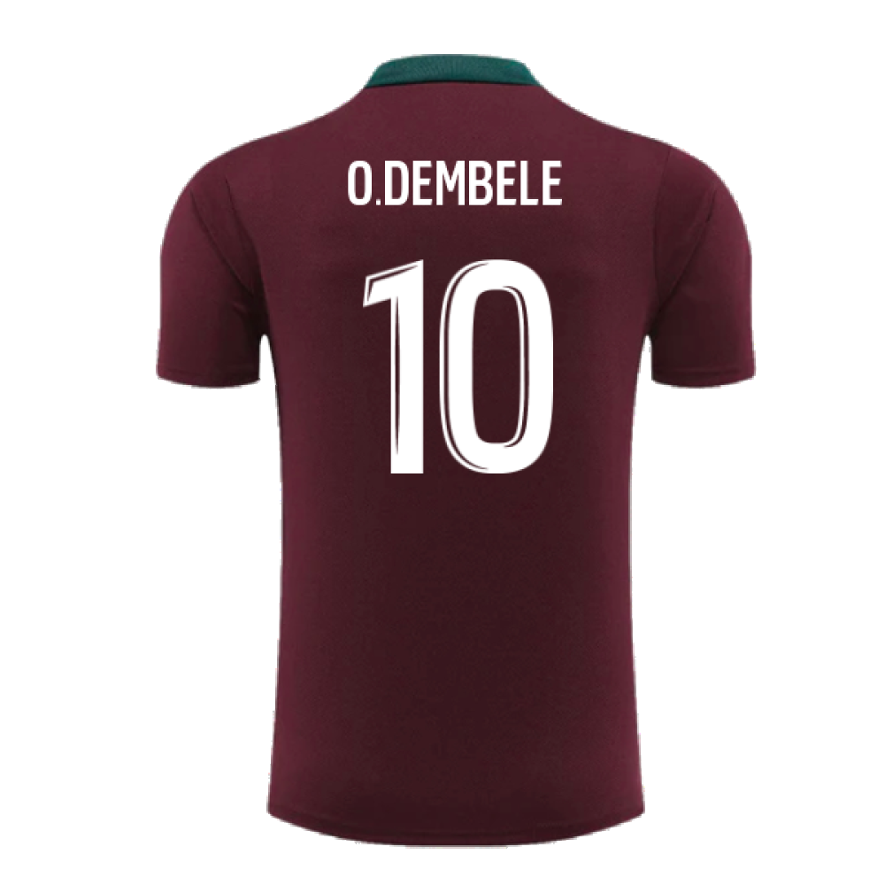 2024-2025 PSG Dri-FIT Strike Training Shirt (Bordeaux) (O.Dembele 10)