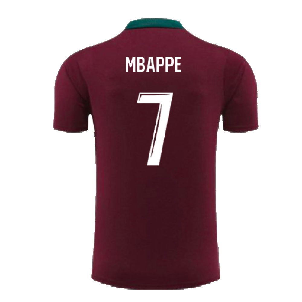 2024-2025 PSG Strike Dri-Fit Training Shirt (Bordeaux) - Kids (Mbappe 7)