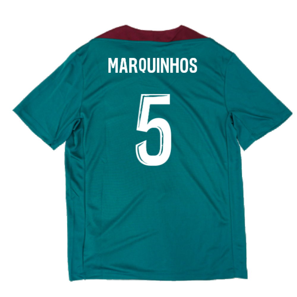 2024-2025 PSG Strike Dri-Fit Training Shirt (Teal) (Marquinhos 5)