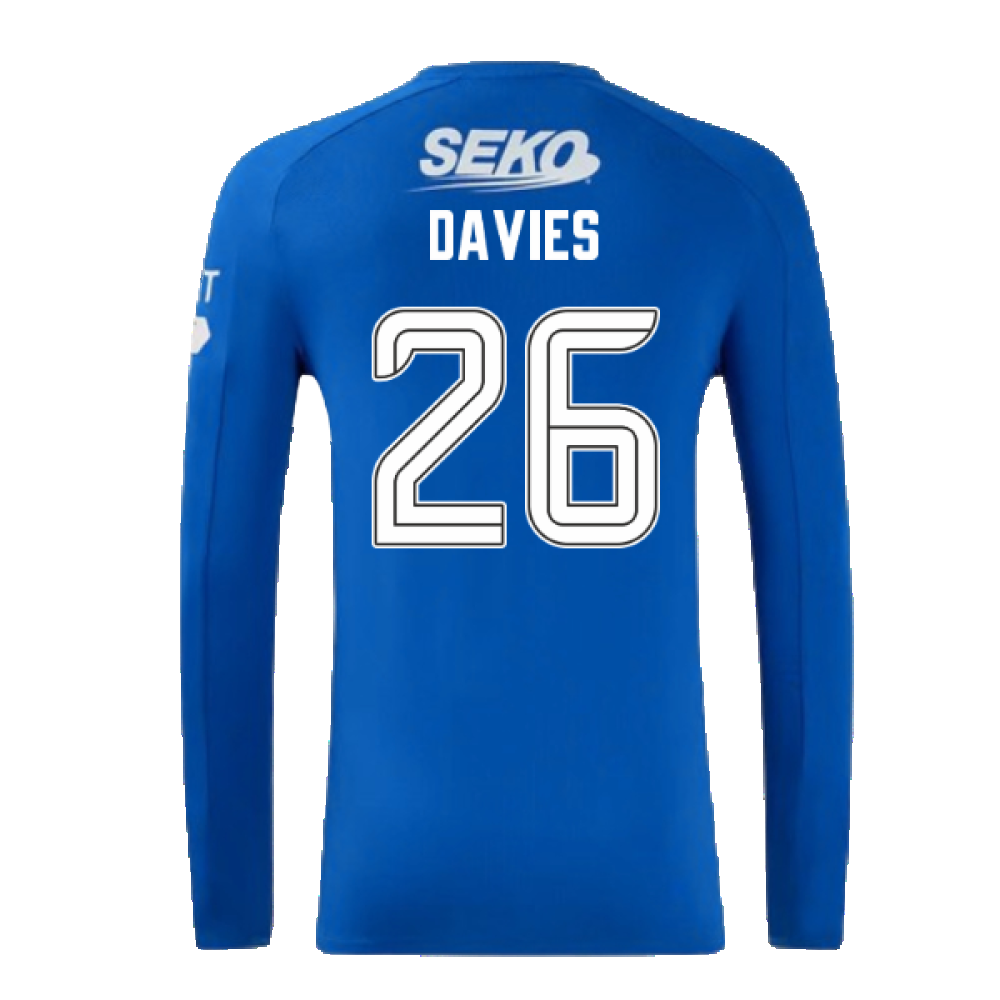 2024-2025 Rangers Long Sleeve Home Shirt (Davies 26)