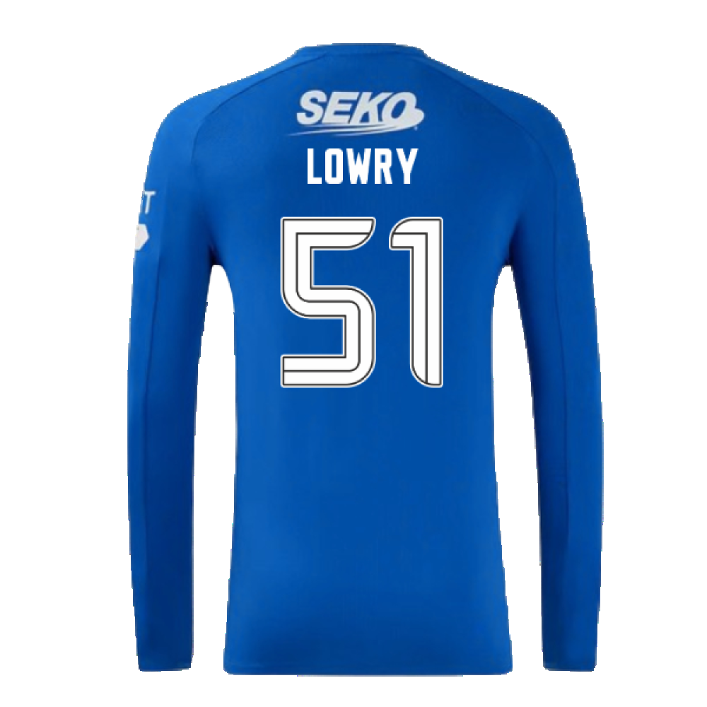 2024-2025 Rangers Long Sleeve Home Shirt (Lowry 51)