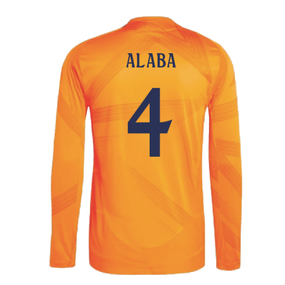 2024-2025 Real Madrid Authentic Long Sleeve Away Shirt (Alaba 4)