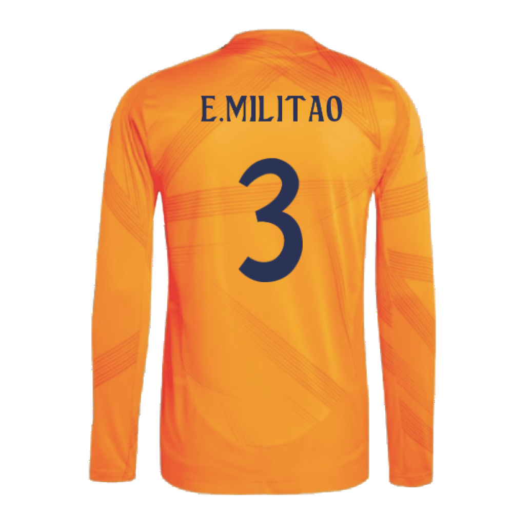 2024-2025 Real Madrid Authentic Long Sleeve Away Shirt (E.Militao 3)