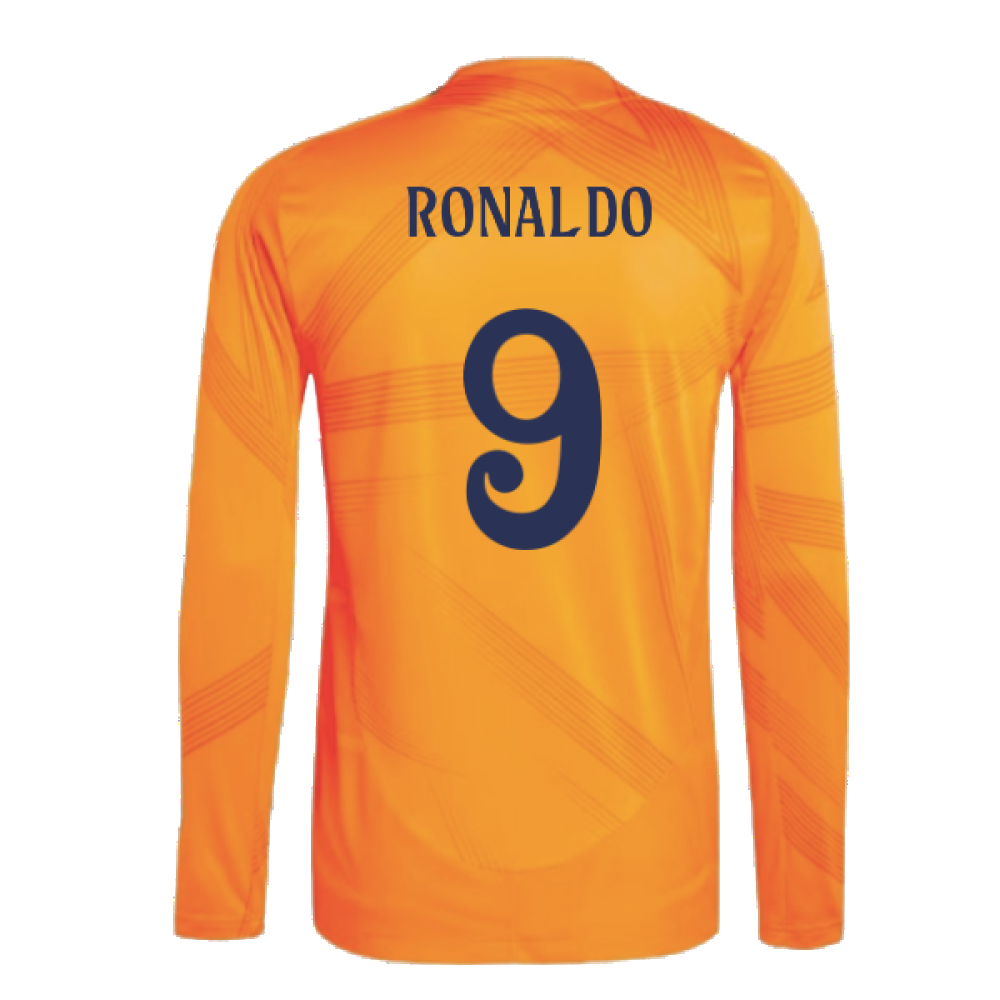 2024-2025 Real Madrid Authentic Long Sleeve Away Shirt (Ronaldo 9)