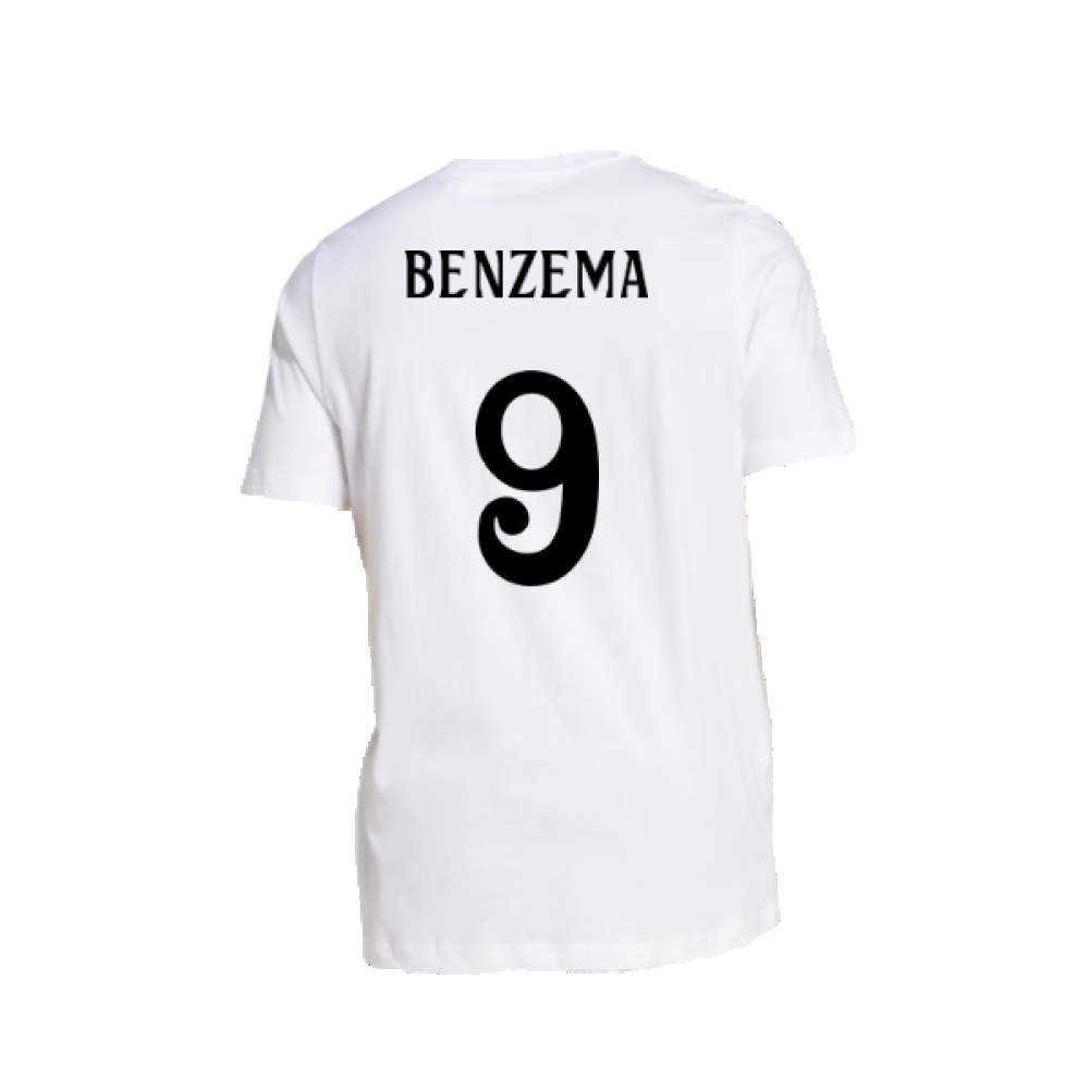 2024-2025 Real Madrid DNA Graphic Tee (White) (Benzema 9)