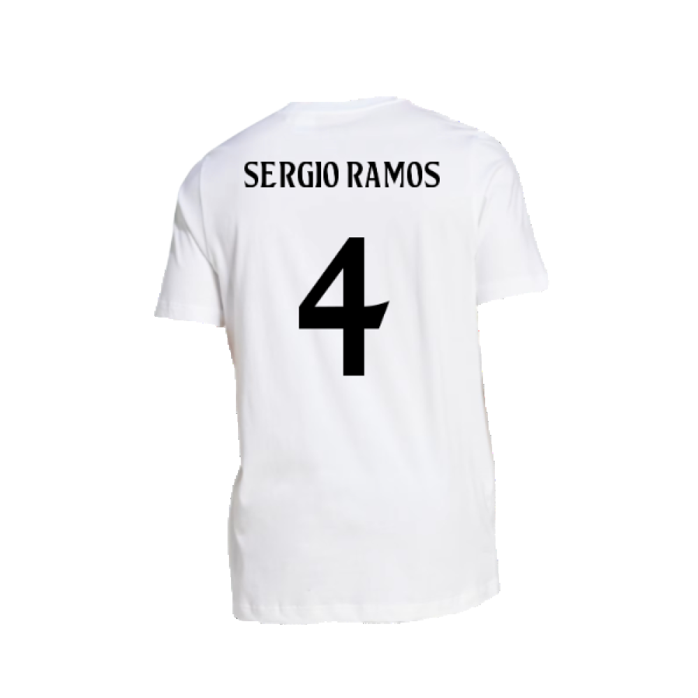 2024-2025 Real Madrid DNA Graphic Tee (White) (Sergio Ramos 4)