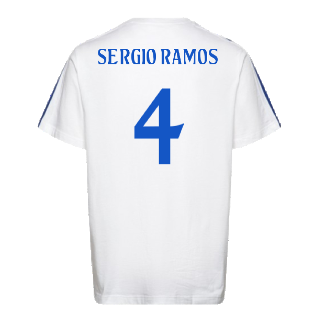 2024-2025 Real Madrid DNA Tee (White) (Sergio Ramos 4)